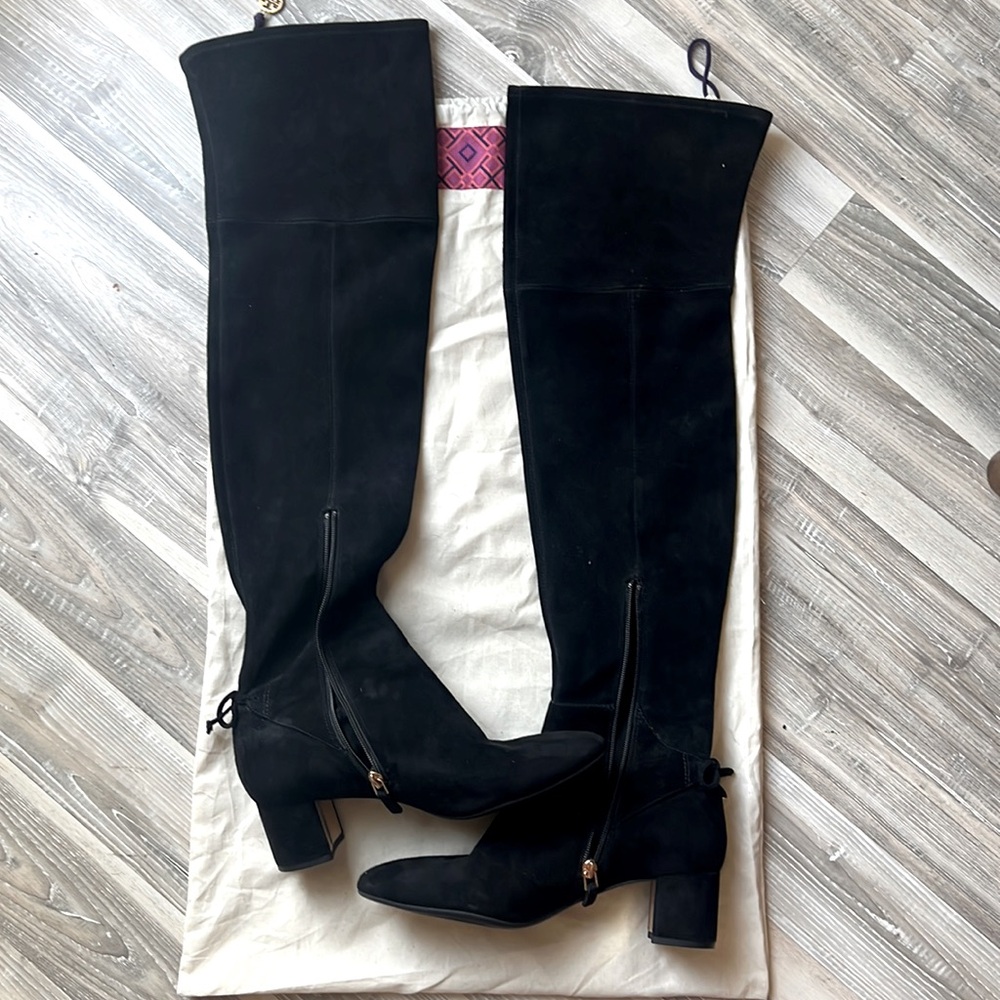 Over the knee Tory Burch Laila Suede boots